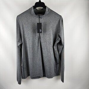 Landway City Luxe Shirt Mens XL Charcoal Gray 1/4 Zip Pullover Shirt